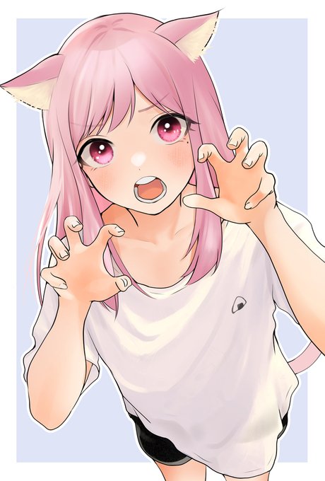 「cat ears claw pose」 illustration images(Latest)