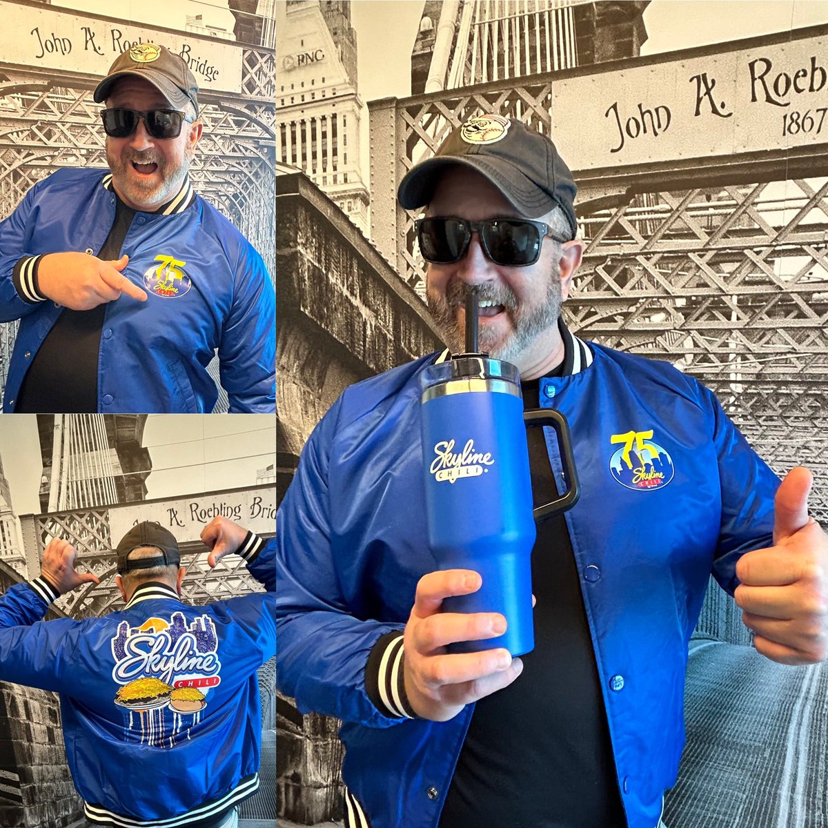 BigDaveB105's tweet photo. Dave here- It’s #NationalChiliDay and I’m celebrating with my new @Skyline_Chili Retro Jacket! #skylinepartner Order yours at https://t.co/54CX9fhYVy and make it Skyline time everyday! https://t.co/qSezHblzzB