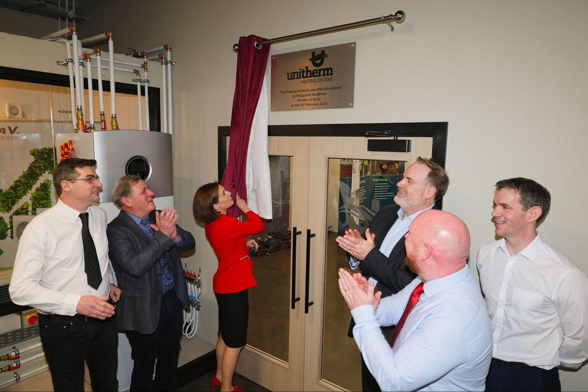 UnithermHS's tweet photo. Last week we celebrated the official launch of our @SEAI_ie accredited Certificate in Heat Pump Installation, Commissioning, Maintenance and Servicing part-time Course. 

Designed in partnership with @atu_ie, held right here in our very own dedicated Training Academy at Unitherm. https://t.co/U1lsT8doQv