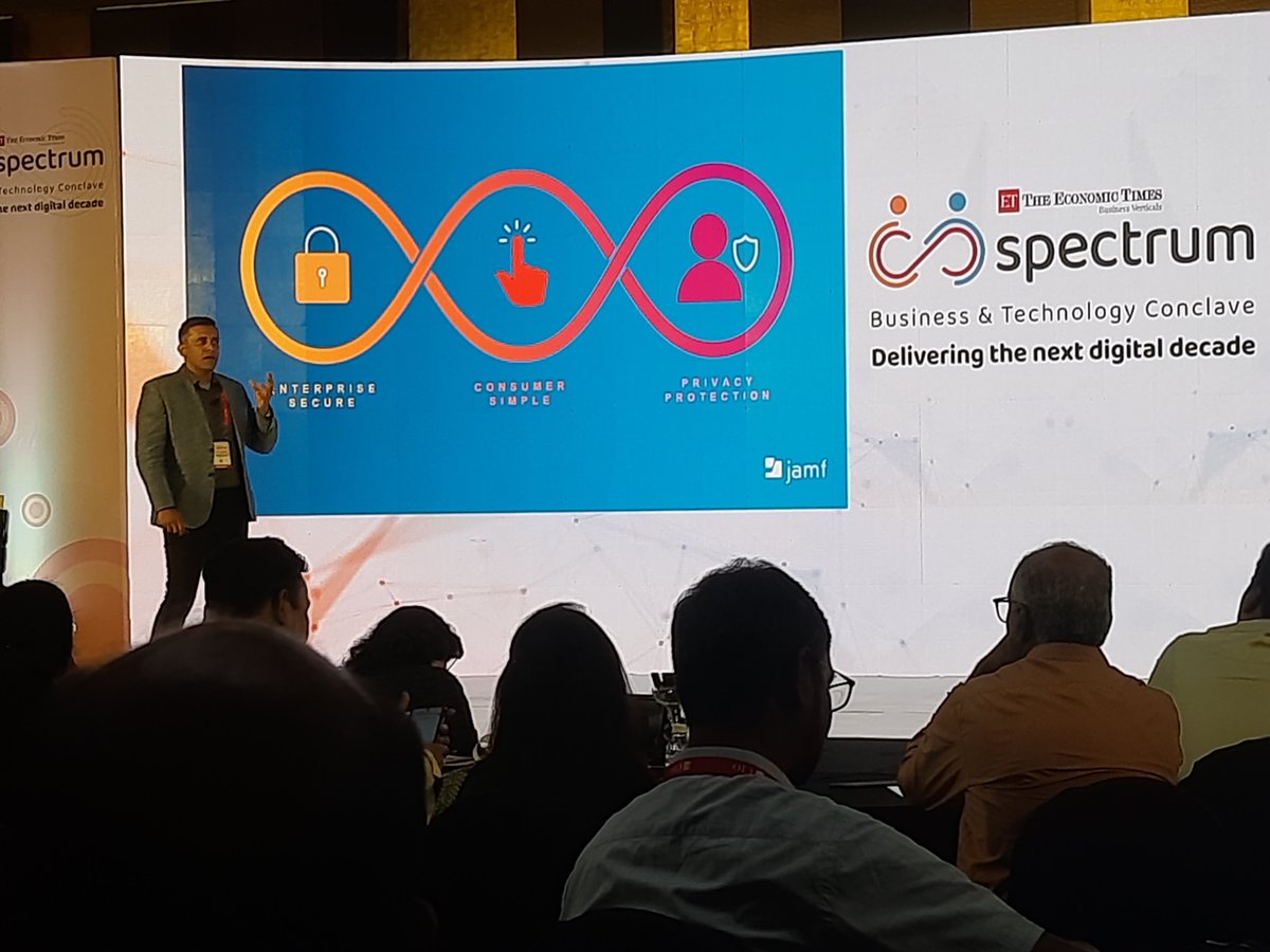 alimahadik's tweet image. ET spectrum 
Business &amp;amp; Technology Conclave
#ETCIOSpectrum
Chiranjeev, Jamf