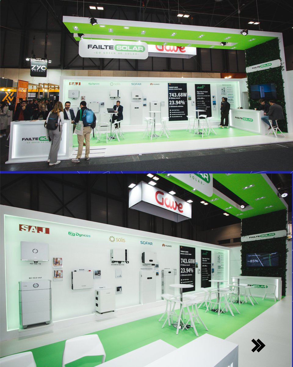 RMBDSolutions's tweet image. ⚡️Un año más que construimos a gran escala en #Genera2024 Madrid

🇪🇸Este fue el Stand para #FailteSolar

#RMB #Forogenera #ExhibitAnywhere #goexpo #standsdesign #exhibit #shop #medioambiente #expo #retail #store #stand #stands #booths #retaildesign #boothdesign #boothbuildings