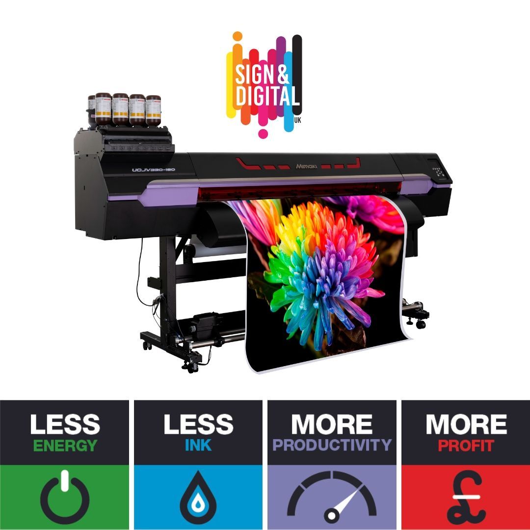 Be one of the very first to see the new UCJV330-160 - the much anticipated flagship LED UV printer/cutter from Mimaki at @signanddigital, starting this Sunday! buff.ly/3UHo5yH #sduk #print