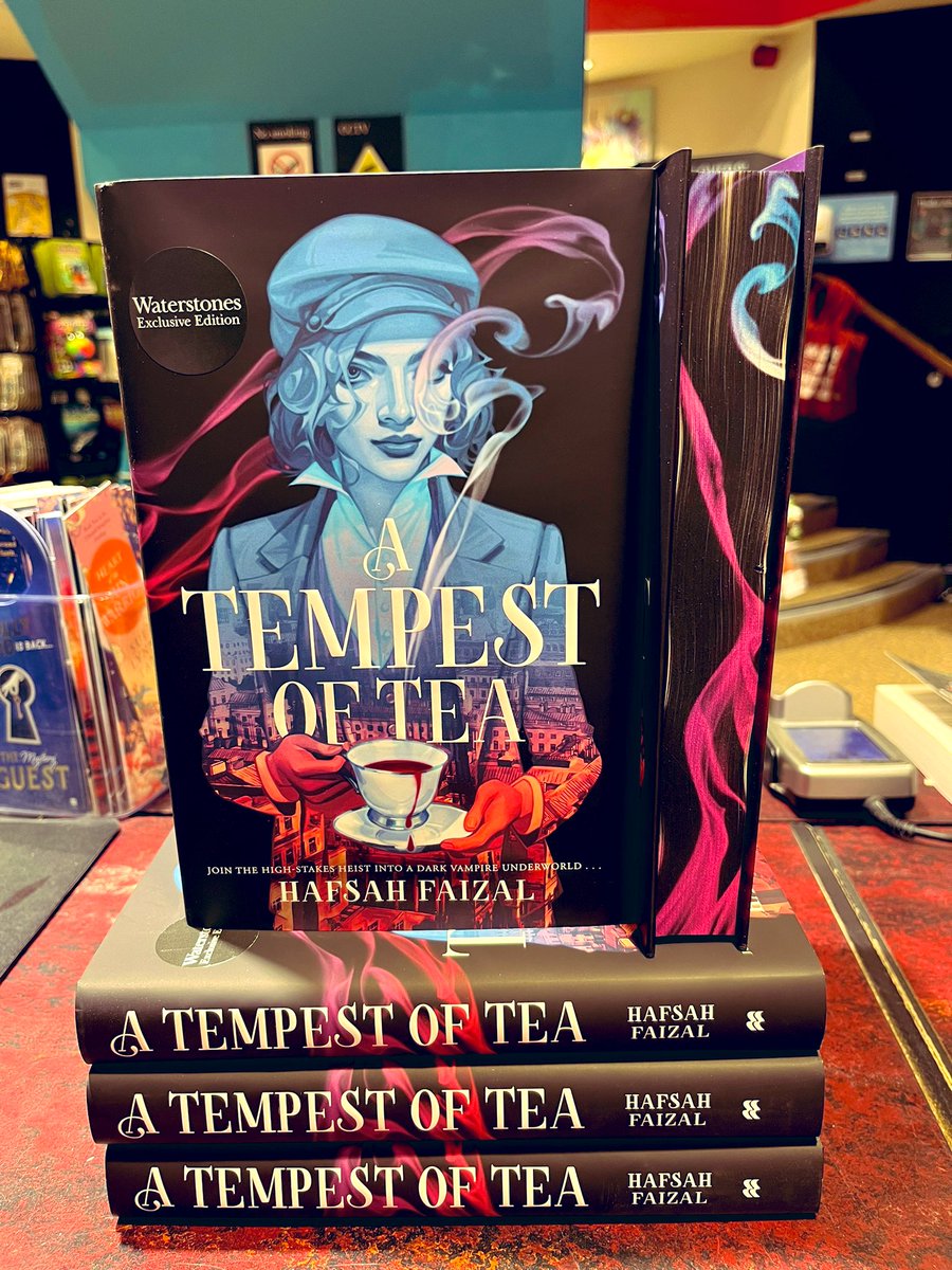 A Tempest of Tea is out today! A stunning new duology that bookseller Katie described as “a Peaky Blinders esque read with vampires.. an intoxicating read where the characters really show up on the page.” We have a limited number of exclusive editions now in store! ☕️