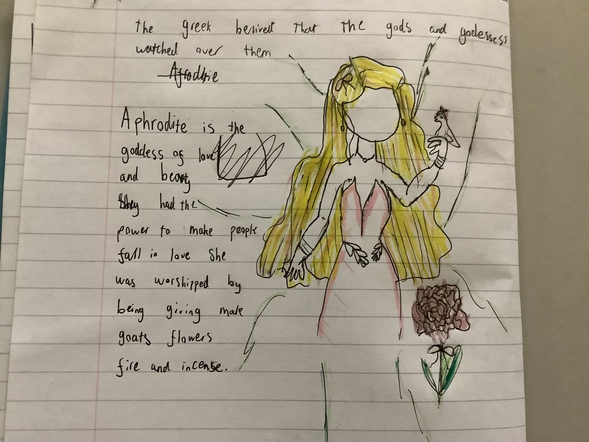 Check out our amazing S1's drawings of Greek Gods and Goddesses!