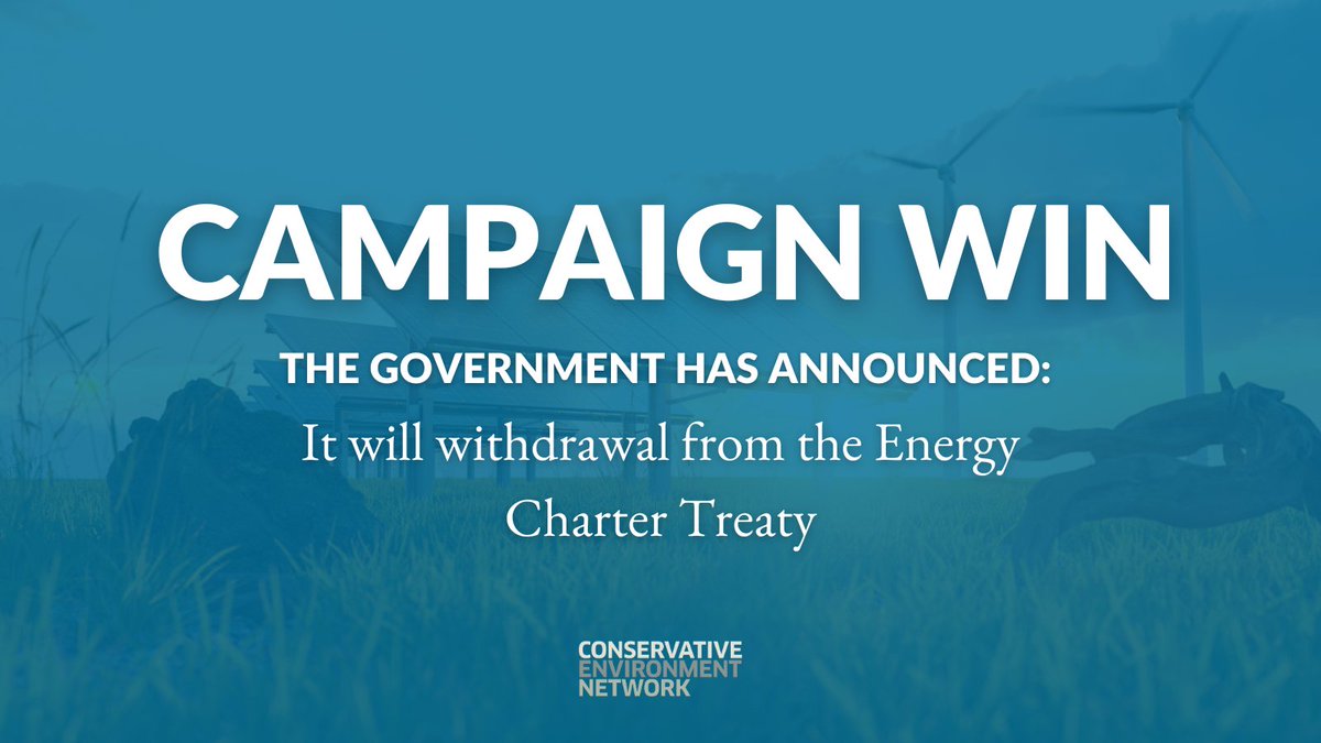 🚨 CAMPAIGN WIN

Today, the government has announced it will be leaving the Energy Charter Treaty. 

This will help us:

♻️Remain a net zero leader
💡Boost clean energy deployment
🔒Make ourselves energy secure

More info: gov.uk/government/new…
