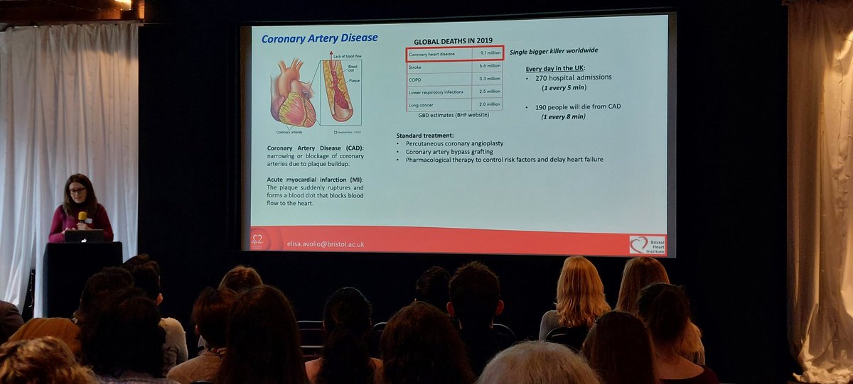 Elisa Avolio presents her research into coronary heart disease in our research showcase