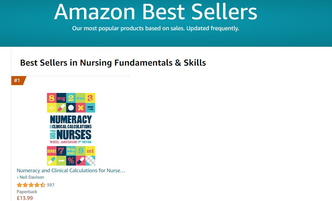 #studentnurse Our numeracy and clinical calculations book is a bestseller again!