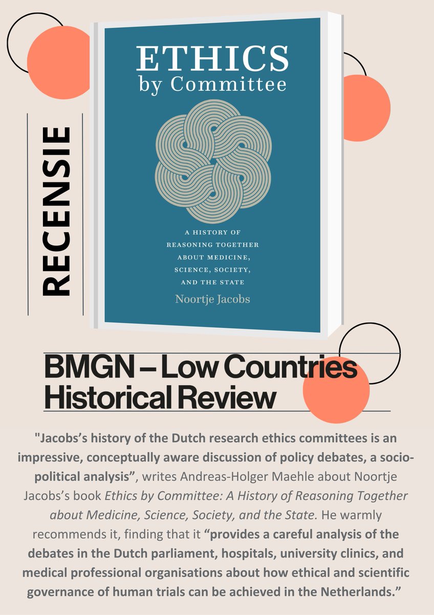 Andreas-Holger Maehle read 'Ethics by Committee. A History of Reasoning Together about Medicine, Science, Society, and the State'  by Noortje Jacobs 👇 read the full review at: ow.ly/HTzv50QGz9c