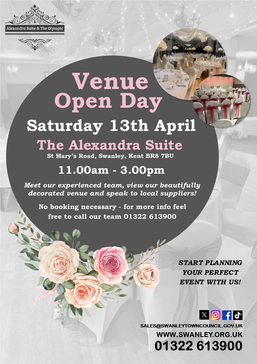 Looking to plan an event?🎈
Our Open Day is the perfect opportunity to come along and meet our staff, speak to local suppliers and see our beautifully decorated venue in person!✨