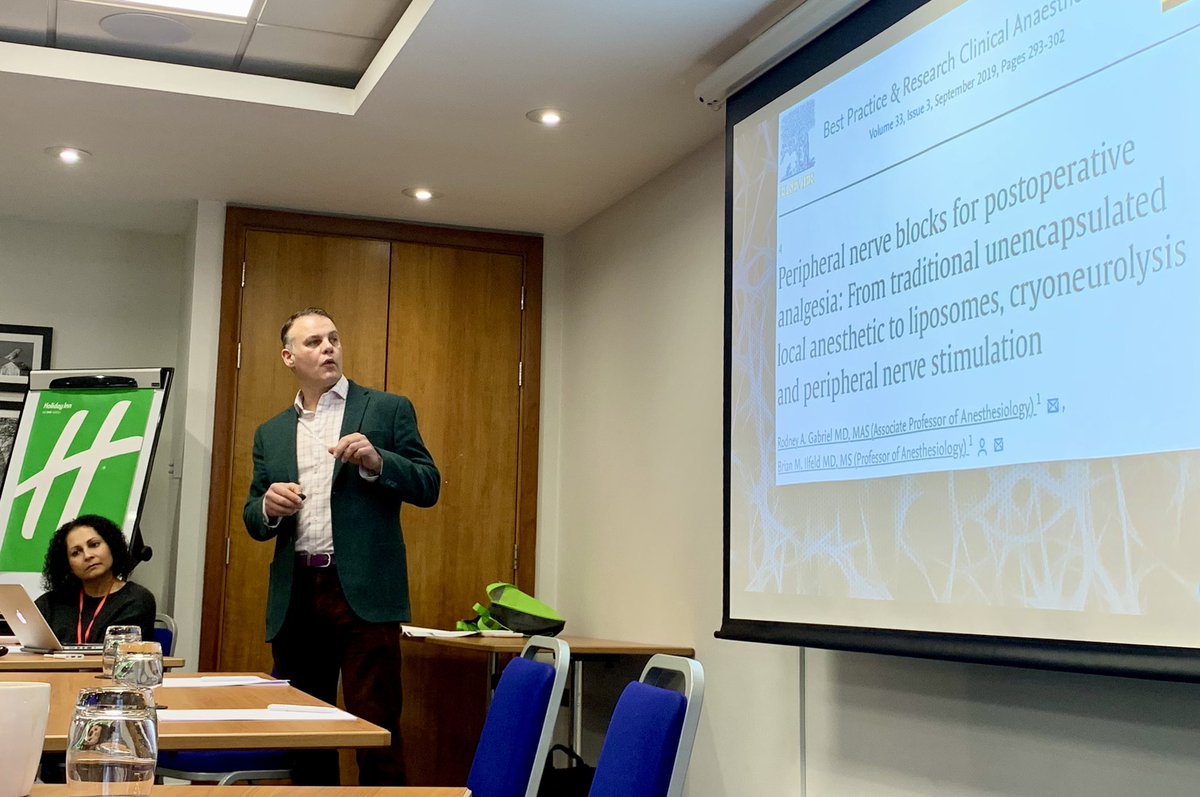 East Surrey Regional (@eastsurreyra) on Twitter photo A fantastic starting talk by the brilliant <a href="/docmorne/">Morné Wolmarans</a> on Liposomal Bupivacaine!
Thank you <a href="/ESRA_Society/">ESRA | European Society of Regional Anaesthesia</a> <a href="/RegionalAnaesUK/">RA-UK</a> <a href="/ATredray/">Aasifa Tredray</a> <a href="/drvenkatd/">Venkatesan Duraiswamy</a> A fantastic starting talk by the brilliant <a href="/docmorne/">Morné Wolmarans</a> on Liposomal Bupivacaine!
Thank you <a href="/ESRA_Society/">ESRA | European Society of Regional Anaesthesia</a> <a href="/RegionalAnaesUK/">RA-UK</a> <a href="/ATredray/">Aasifa Tredray</a> <a href="/drvenkatd/">Venkatesan Duraiswamy</a>