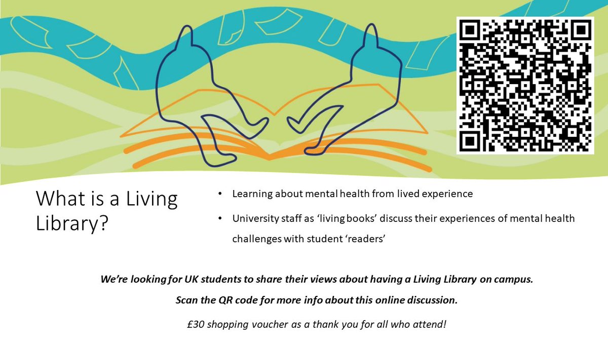 We know #university is about learning, but are #Students interested in learning from the life experiences of uni staff in a Living Library on campus? We're arranging an online chat with UK students about this idea. See pic for more info &amp; how to join #studentlife #universitylife