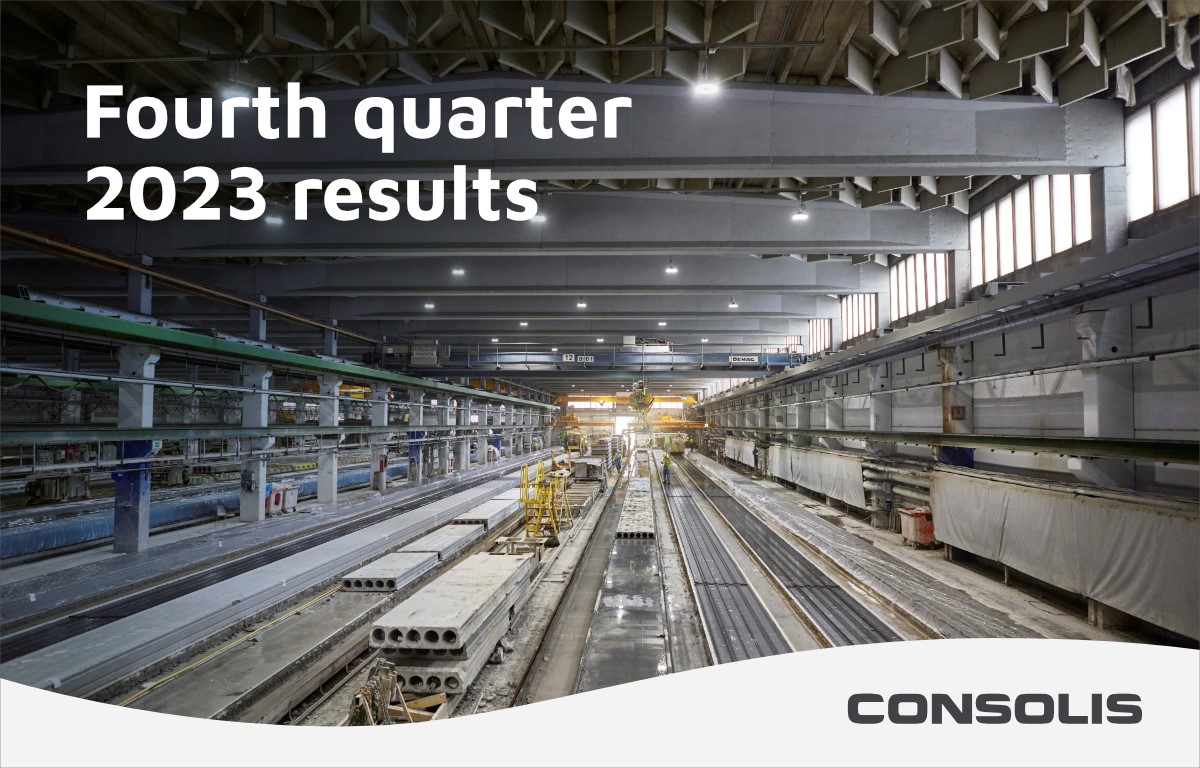 Consolis fourth quarter 2023 results are now available on consolis.com/investors/