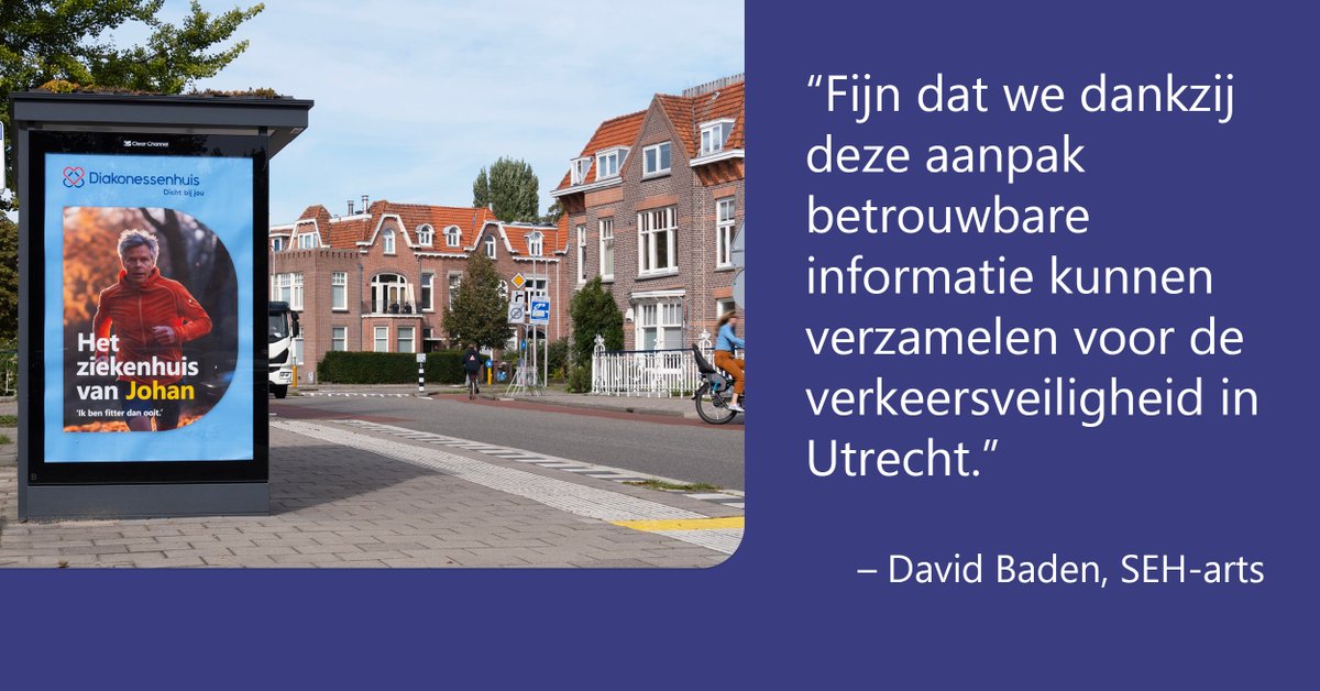 Als eerste ziekenhuis in Nederland gaan wij automatisch en anoniem gegevens van onze spoedeisende hulp delen. Zo helpen we gevaarlijke verkeerssituaties herkennen en oplossen om de verkeersveiligheid in Utrecht te verbeteren.  diakonessenhuis.nl/nieuws/gegeven…