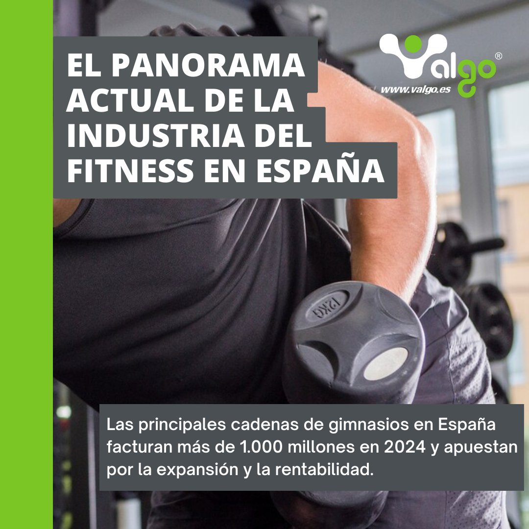 📝 NOTICA | El fitness en España crece un 29,4% en 2024, liderado por Forus, VivaGym y GO fit, y busca recuperar la rentabilidad prepandemia.🏋️📈.  Notica 👉 i.mtr.cool/nfcwygpjfi #consultoriavalgo #algoritmo #deporte #fitness #sectordeportivo