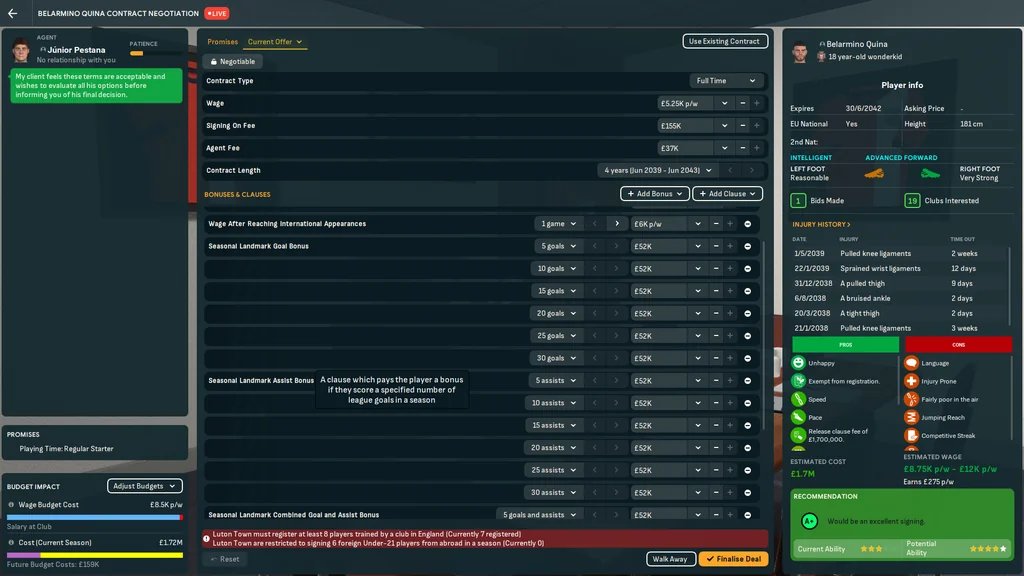 Reddit_FMG's tweet photo. When you don't have enough wage budget to sign a player you desperately want... we've all been there...

Link to OP: https://t.co/ccbH4JQGH1 

#FootballManager #FM24 https://t.co/TOZGCK7uZz