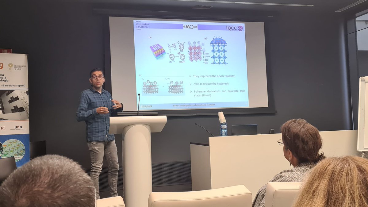 DiMoCaT_IQCC (@dimocat_iqcc) on Twitter photo .<a href="/SergioPosadaPz/">Sergio Posada PĂ©rez</a> presents in the Advanced Photovoltaics Spanish Network coordinated by Prof. Nazario Martin (<a href="/nazariolab/">Nazario MartĂn Group</a>) his research done with
<a href="/GibuGeorge_/">Gibu George</a> <a href="/AlbertPoater/">ALBERT POATER</a> <a href="/miquelsola/">Miquel SolĂ </a> on the interaction of fullerenes with perovskites <a href="/IQCCUdG/">IQCC UdG</a>. .<a href="/SergioPosadaPz/">Sergio Posada PĂ©rez</a> presents in the Advanced Photovoltaics Spanish Network coordinated by Prof. Nazario Martin (<a href="/nazariolab/">Nazario MartĂn Group</a>) his research done with
<a href="/GibuGeorge_/">Gibu George</a> <a href="/AlbertPoater/">ALBERT POATER</a> <a href="/miquelsola/">Miquel SolĂ </a> on the interaction of fullerenes with perovskites <a href="/IQCCUdG/">IQCC UdG</a>.