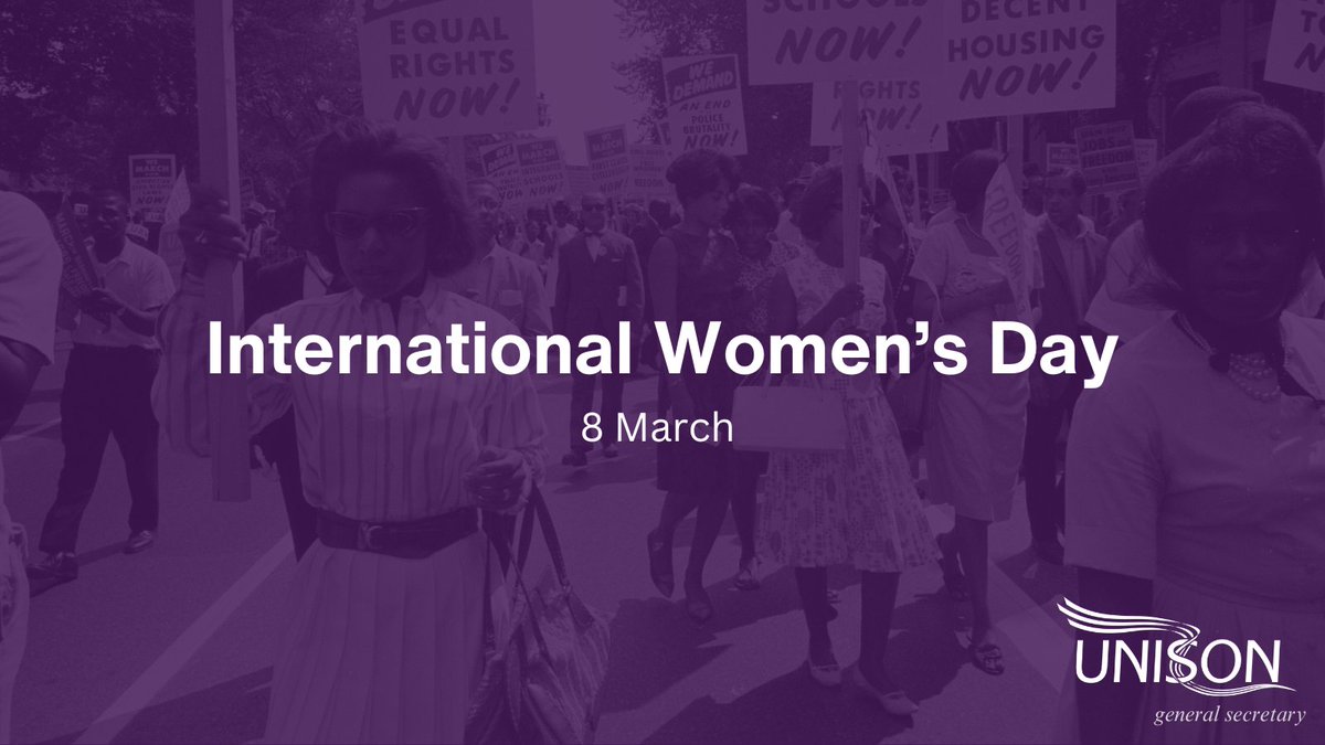 UNISON proudly represents 1 million women workers. International Women's Day is an important day for us to celebrate all women and inspire others to understand and value what women can do to make a better world. #IWD2024