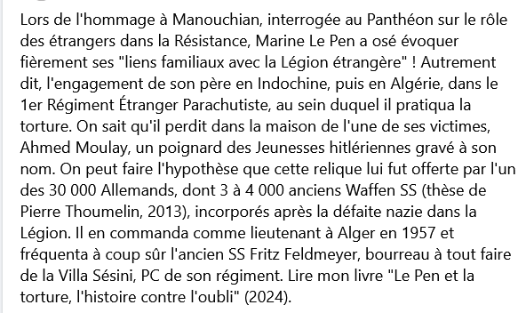 campvolant's tweet photo. Mise au point après les propos de Marine Le Pen au Panthéon, lors de l'hommage à Manouchian. https://t.co/KmxzjwK2Aa