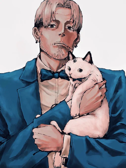 猫の日 岸辺とニャンボちゃん#チェンソーマン #chainsawman 
