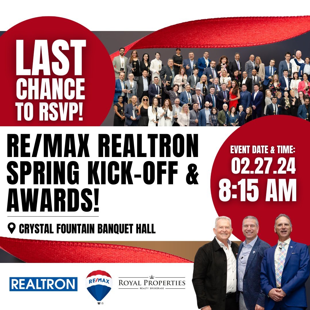 ReMaxRealtron's tweet image. LAST DAY to RSVP is TODAY at 5pm!! Make sure to signup because this is going to be an AMAZING event!!! See you at the @ReMaxRealtron #SpringKickoff
#BeyondAbove