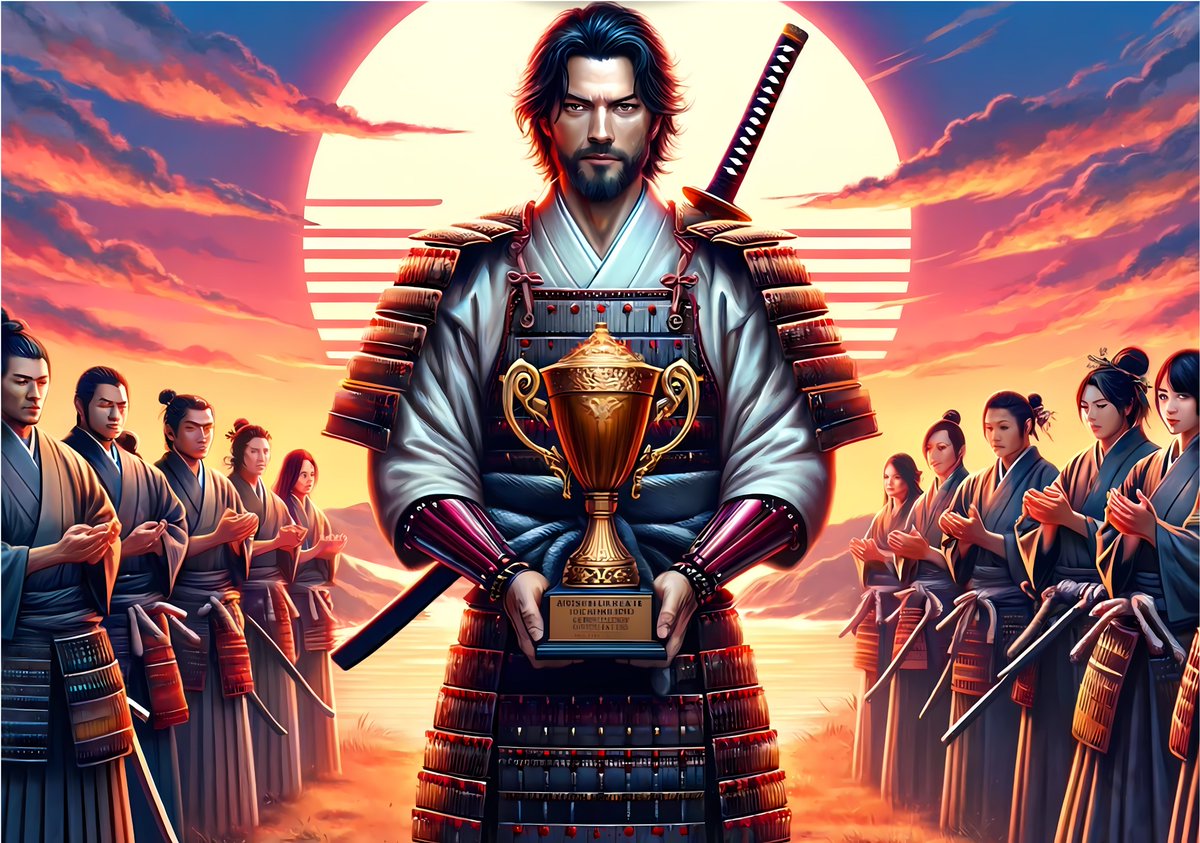 jayabs_eth's tweet photo. 🚨 The Elite 8 of the #ARTTournament have been chosen! 🚨
"A samurai is rewarded not for the outcome, but for the spirit with which the battle was fought."
In a display of unparalleled creativity and skill, these artists have proven themselves worthy:
@DegenToast
@ObeyAiArt
@CRYPT0_D0C
@SK3Creations
@atheenas
@GirlFromMars_OG
@techhalla
@shakeupdaworld
Each warrior will receive a piece from the esteemed @GMSamurAIs collection, a symbol of their bravery and artistic prowess.
An ancient saying that resonates with our semi-finalists as we prepare more rewards for their valorous journey.