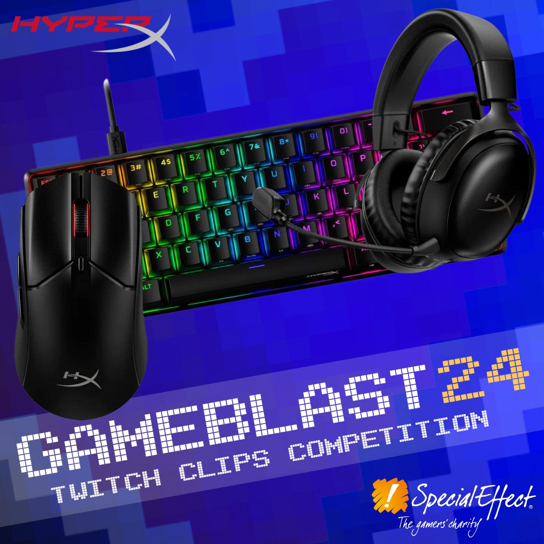 Competition announcement! 

This GameBlast, share your funniest #GameBlast24 Twitch Clips here on X for a chance to win incredible prizes, thanks to our friends <a href="/HyperX/">HyperX</a>! 

Post your clips, tagging <a href="/GameBlast/">GameBlast</a> and using #GameBlast24 before 12PM GMT on March 1 to enter!