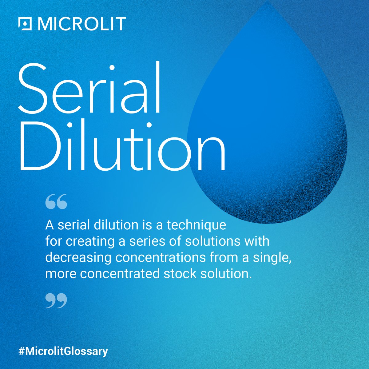 Serial dilution is a versatile and widely used technique in various scientific fields for manipulating the concentration of solutions and achieving desired experimental conditions.

Stay tuned for more such content.

#SerialDilution #MicrolitGlossary #Science #Information #Labs