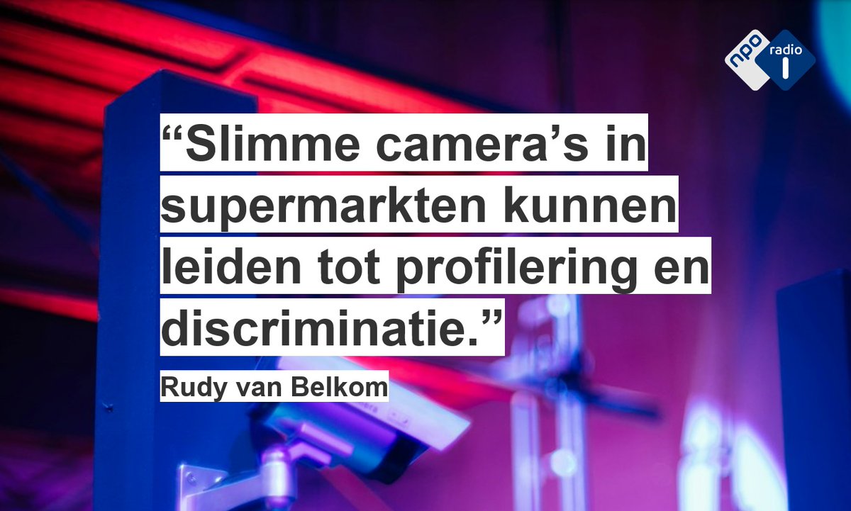 Nu blijkt dat er veel gestolen wordt bij zelfscankassa's gaan we slimme camera's inzetten om verdachte personen op te sporen. Naast het feit dat mensen onterecht als verdachte gaan worden aangewezen, vergroot dit de kans op profilering: nporadio1.nl/nieuws/binnenl… #discriminatie