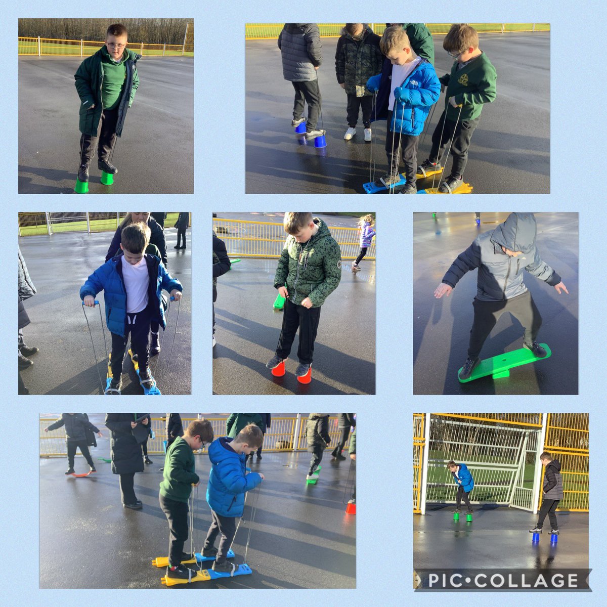 We managed to beat the rain showers this morning to get outside for PE and fresh air! We tried out some of the new equipment that needed us to use our balance and temwork skills! 🏃🏻‍♀️🏃🏽 @StPatricksEP @BusyBeesEP #freshairfun #peskills #teamwork