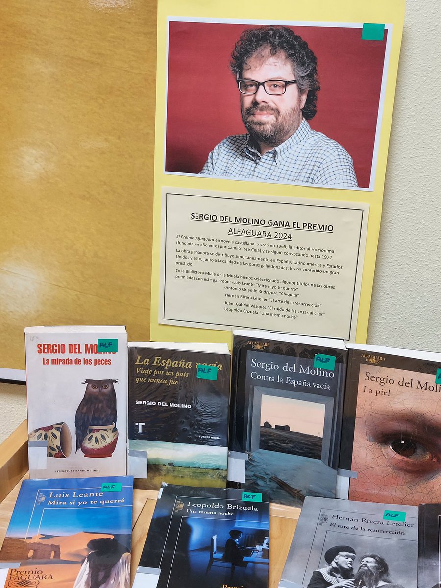 En la #BibliotecaPajarillosVLL hemos seleccionados algunos títulos con el “Premio Alfaguara de Novela”, con motivo de la concesión a Sergio del Molino con este galardón recientemente.

#redbmvalladolid
#premioalfaguaradenovela
