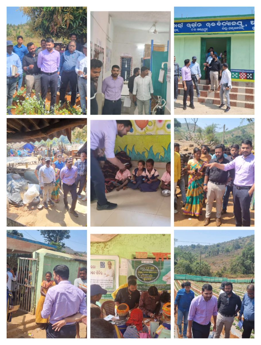 Collector,Malkangiri visited Andrahal GP and Mudulipoda GP,Khairput Block to take stocks on progress of various developmental works along with BDO,Khairput and other official staffs on dated 21.02.2024.@dm_malkangiri @zp_malkangiri @PRDeptOdisha @CMO_Odisha @MoSarkar5T