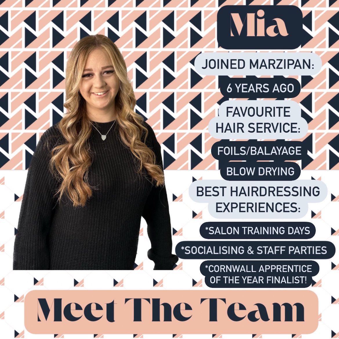 Mia joined us straight from school as an apprentice. Now a popular stylist & a great personality to work with. Mia has a fantastic sense of humour & keeps us all in good spirits 🧡 #marzipanhair #truro #cornwall #ourgreatlittlecity #loveyourhair #trurocornwall #trurohairsalon