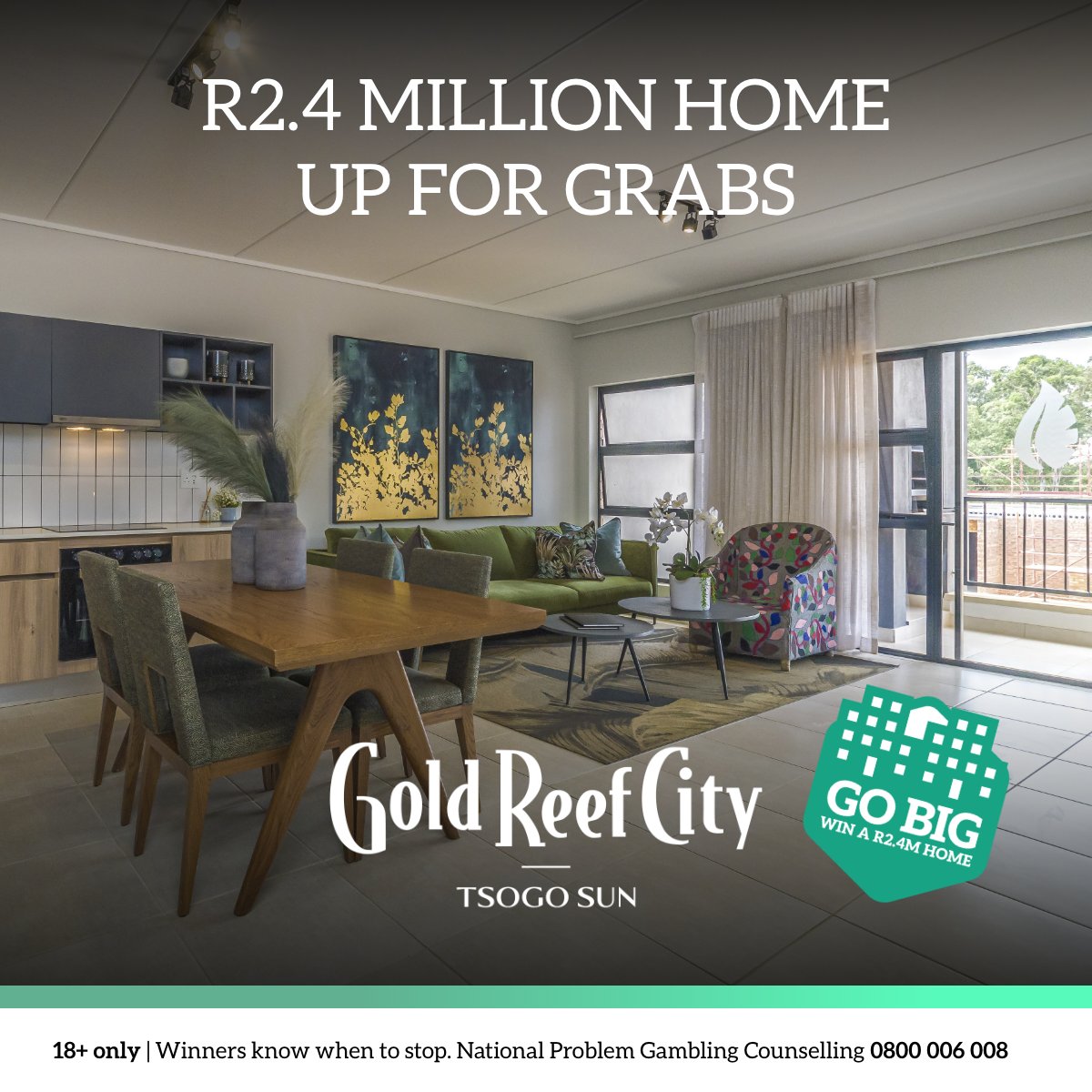 Your chance to WIN a R2.4 million luxury home at the Thaba-Eco village is nearly here! Hurry and enter the Go Big promotion before 31 March, by spending R300 or more at participating outlets or visit Gold Reef City with your Rewards card. Times running out, only one month left to