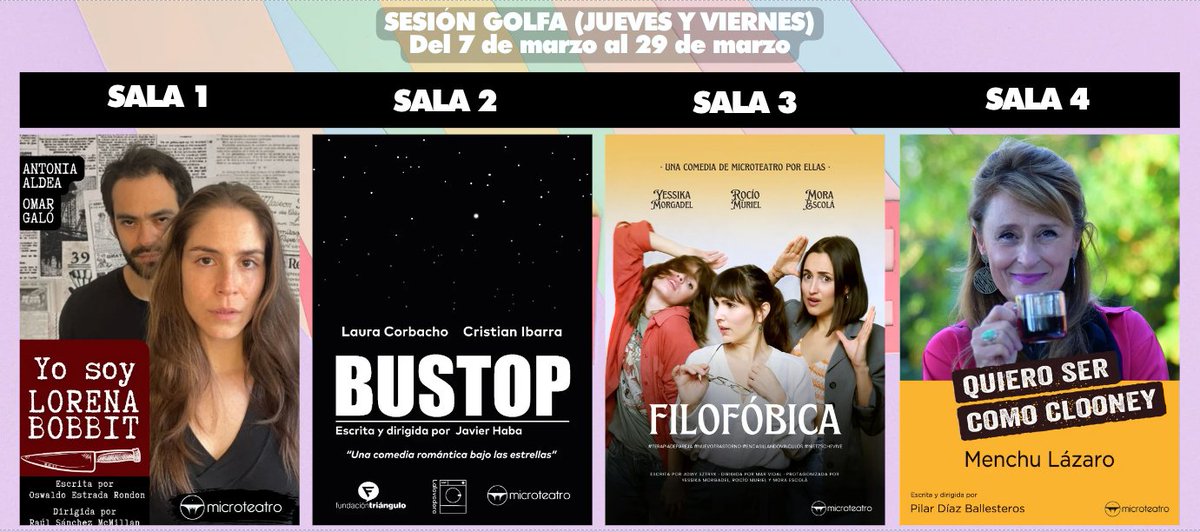 ⏰Hoy a partir de las 22:30h en #SesionGolfa 📷 Compra tus entradas por adelantado en taquilla.microteatro.es 📷