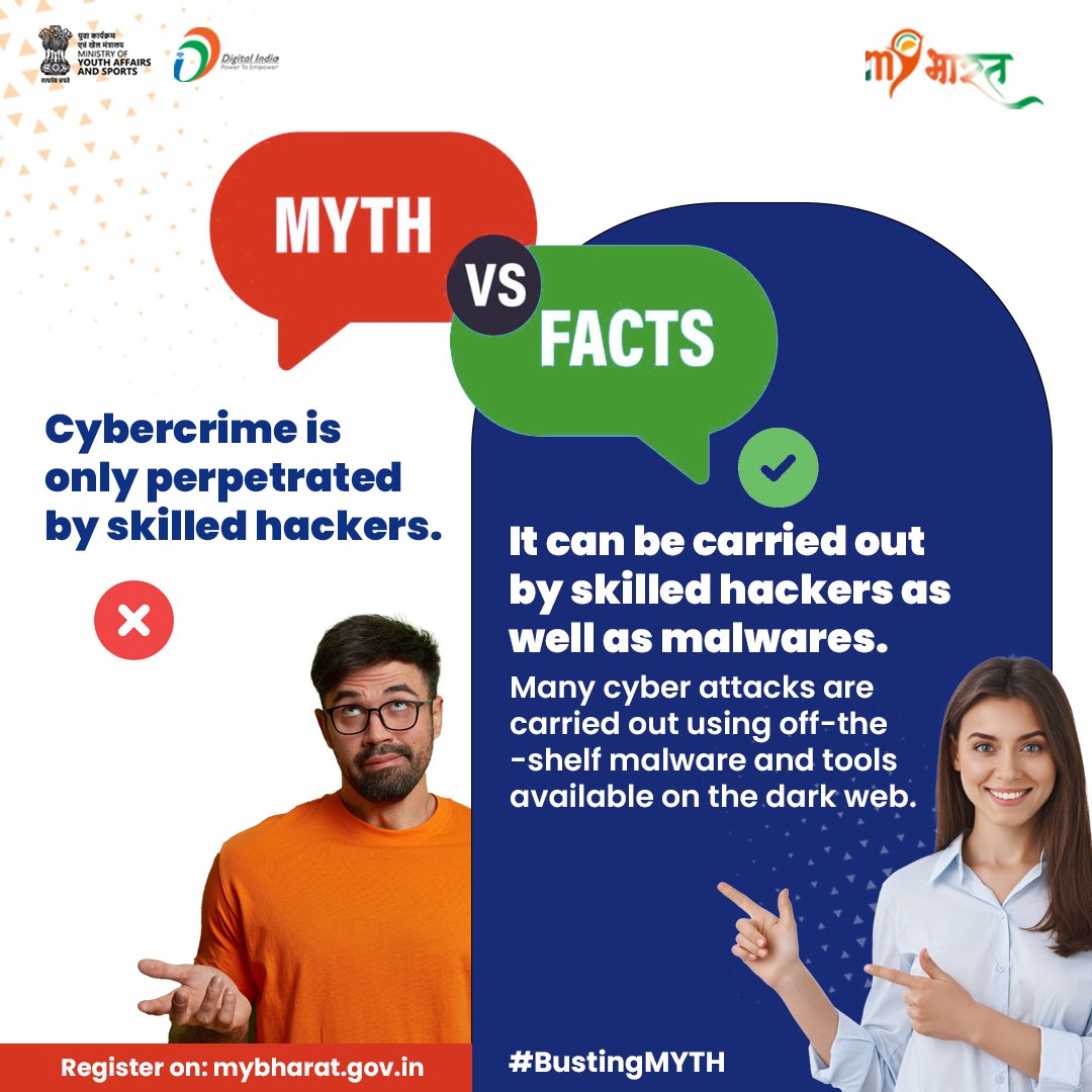 If you think that cybercrime is only performed by skilled hackers, think again. The reality is that malware and off-the-shelf tools from the dark web play a significant role in perpetrating cybercrimes. 

#CyberCrimeAwareness #cyberattack #Malware #cybersecurity #mythbusters