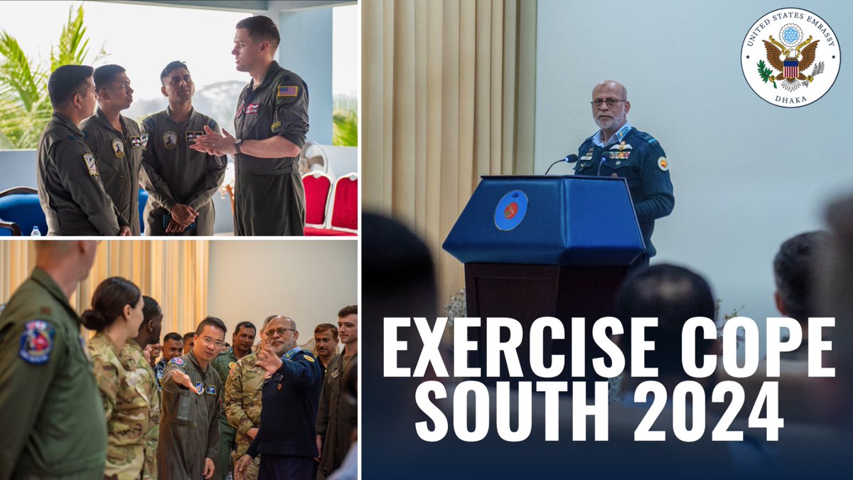 Thrilled to share that Cope South 2024 is underway! 🛩️ This bilateral tactical airlift exercise aims at strengthening ties between the U.S. and Bangladesh Air Forces. Our goal is to enhance interoperability and support the Bangladesh Armed Forces’ long-term modernization…