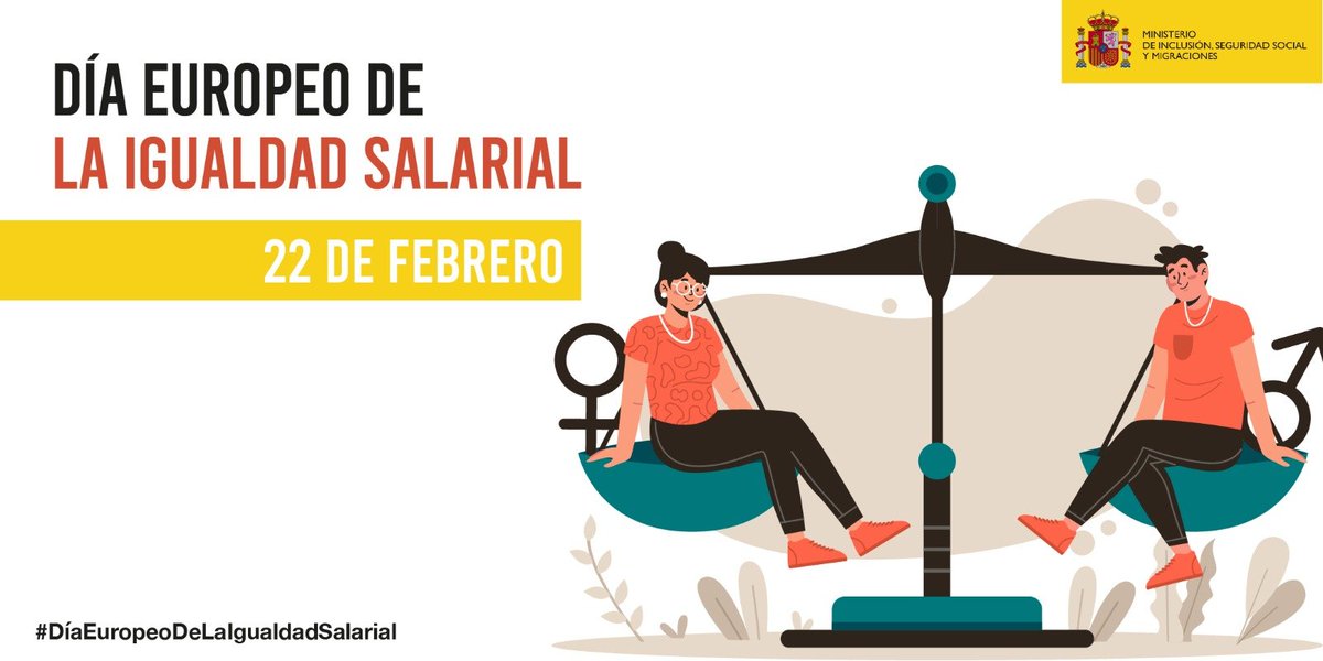👩‍💼 Las bases de cotización de las mujeres crecen 2,8 pp más que las de los hombres desde 2019.

👵La pensión media de las mujeres aumenta 5 pp más que la de los hombres.

👉Se reduce la brecha de género, pero aún queda mucho por hacer.

♀️ = ♂️ #DíaEuropeoDeLaIgualdadSalarial