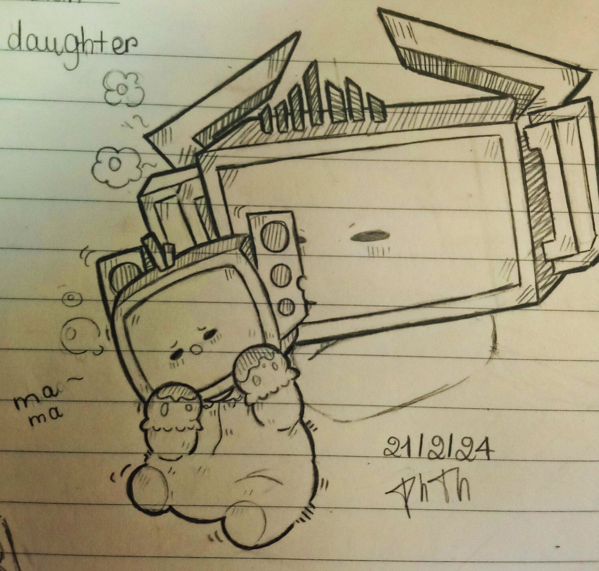 Enderchibi3's tweet photo. Titan tvman và con gái rượu của ảnh:3
Thiết kế em bé là của @2Yei_000.Tôi hy vọng bạn thích nó.🥹
@Isabelle15000
#SKIBIDITOILET
#Titantvman https://t.co/T8E1Sx6y1f