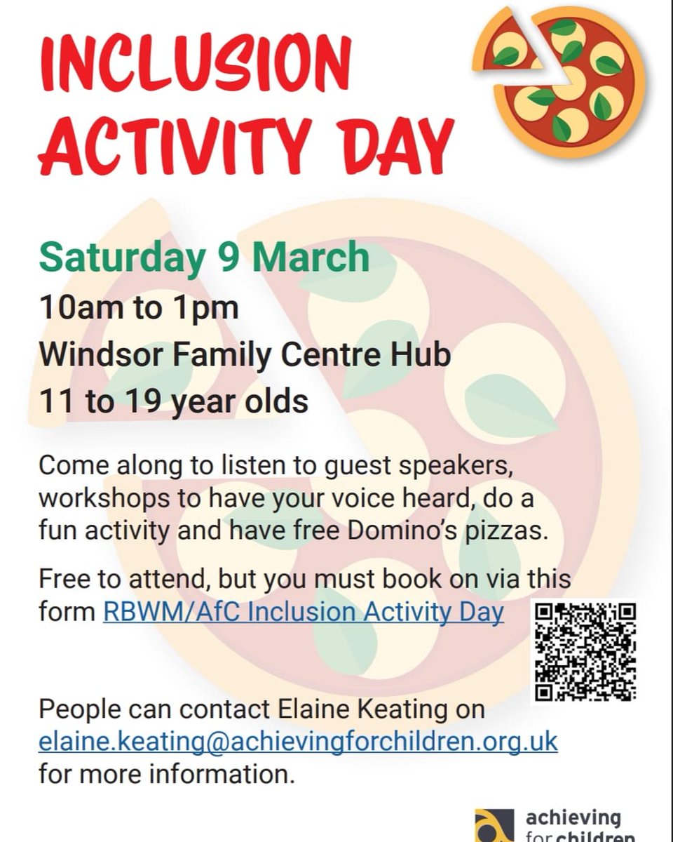 On Saturday 9 March, 10am to 1pm at Windsor Family Centre Hubs come along and listen to guest speakers participate in workshops to have your voice heard, do a fun activity and have free Domino's pizzas! This is a free to attend event but you must book via this form.
