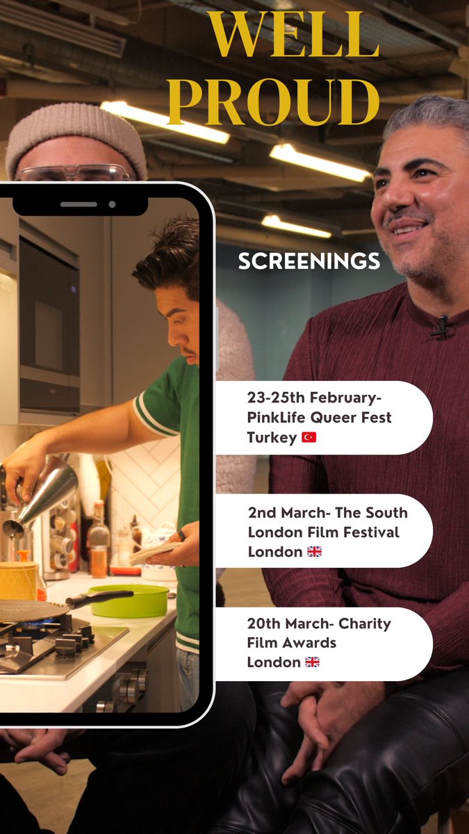 Catch Well Proud, my short documentary I have co-directed and co-produced for <a href="/METROCharity/">METRO Charity</a> near you
 🏳️‍🌈🏳️‍⚧️❤

<a href="/kuirfest/">Pembe Hayat KuirFest</a> 
@southlondonfi
<a href="/SmileyCFA/">Charity Film Awards</a>