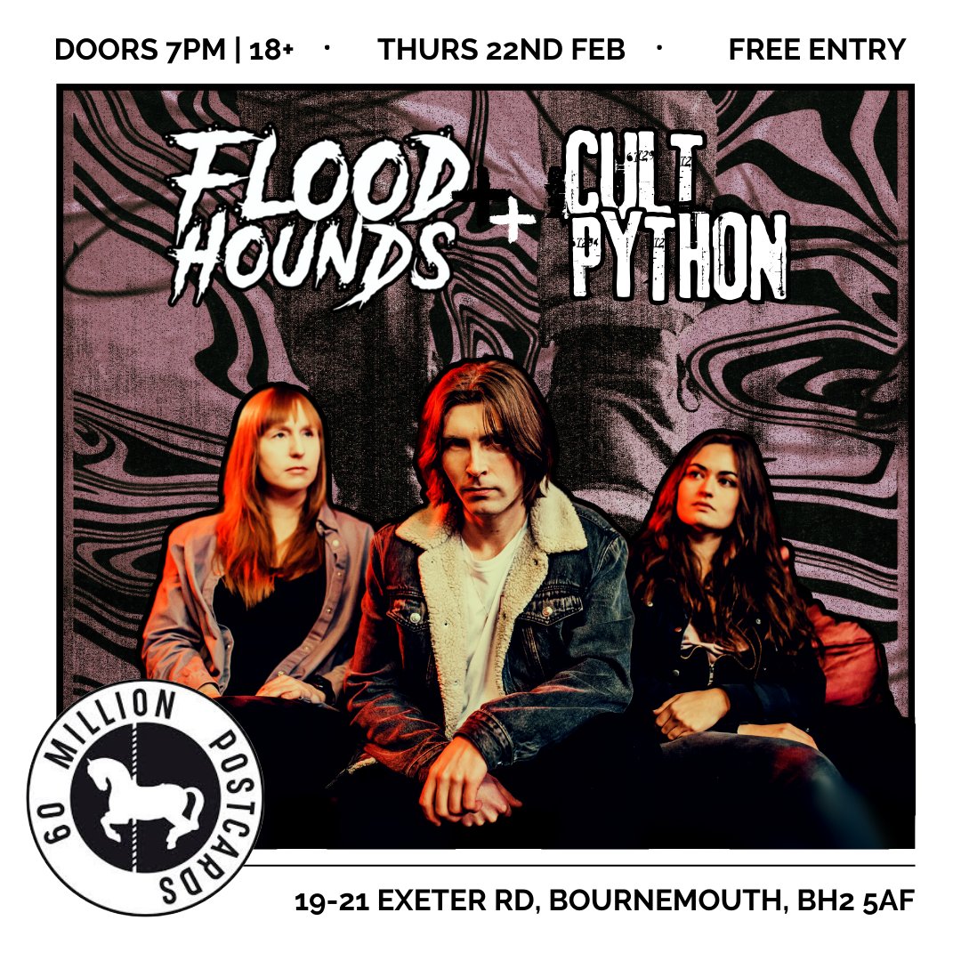 About to jump in the car down to Bournemouth tonight to play this excellent free entry show down at @60MPC with Cult Python! If you know anybody down that way, let them know we're in town #Bournemouth #Gig #Concert #Livemusic