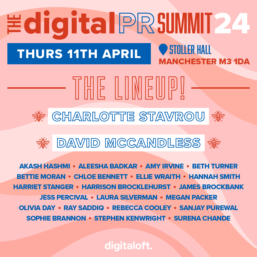 ✨2024 DIGITAL PR SUMMIT LINEUP ✨

Introducing the 2024 #DigitalPRSummit lineup! We are absolutely thrilled to have so many incredible industry specialists join us for our first in-person summit this April 🤩