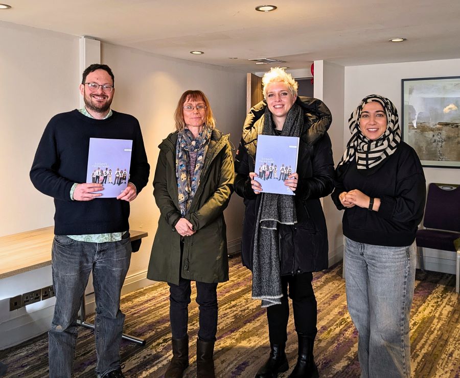 Smiles all around from our Scotland colleagues on successfully completing Mental Health First Aid training, thanks to funding from @SUSEScotland. A big thank you to @P_H_S_Official for providing informative training packed with useful tools and tips. 💡📜#MentalHealthAwareness