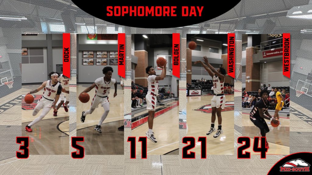 ASU Mid-South Men's Basketball (@asu_midsouthmbb) on Twitter photo Last one in The Dog House for these 5.
🗓 Thur, Feb 22
⏰ 7:30
🆚 South Arkansas
📍 West Memphis, Arkansas
🎟️ $7 digital bit.ly/3C4GNDu / $10 cash at the gate
📺 bit.ly/3clSYBv
<a href="/NJCAABasketball/">NJCAA Basketball</a>
@Region2Menbball Last one in The Dog House for these 5.
🗓 Thur, Feb 22
⏰ 7:30
🆚 South Arkansas
📍 West Memphis, Arkansas
🎟️ $7 digital bit.ly/3C4GNDu / $10 cash at the gate
📺 bit.ly/3clSYBv
<a href="/NJCAABasketball/">NJCAA Basketball</a>
@Region2Menbball