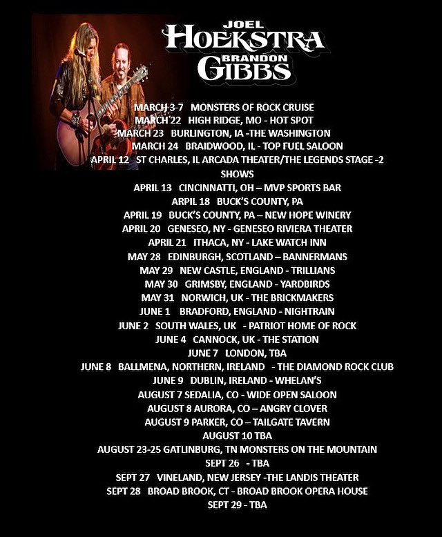 joelhoekstra13's tweet image. Here’s a look at the Hoekstra/Gibbs US dates and UK/Ireland tour.  More dates coming…Hope to see you all soon!