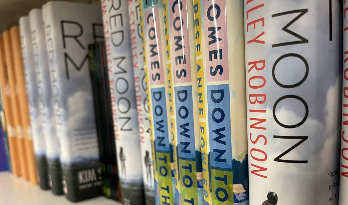 AT&amp;T, Verizon, and T-Mobile customers facing widespread cellular outages in the U.S. 📵 Perfect time to escape into a book! 📚 May we suggest 'In All Comes Down to This' by <a href="/ThereseFowler/">Therese Anne Fowler</a> or Red Moon by KIM STANLEY ROBINSON ? Available in our community libraries. #sosmode