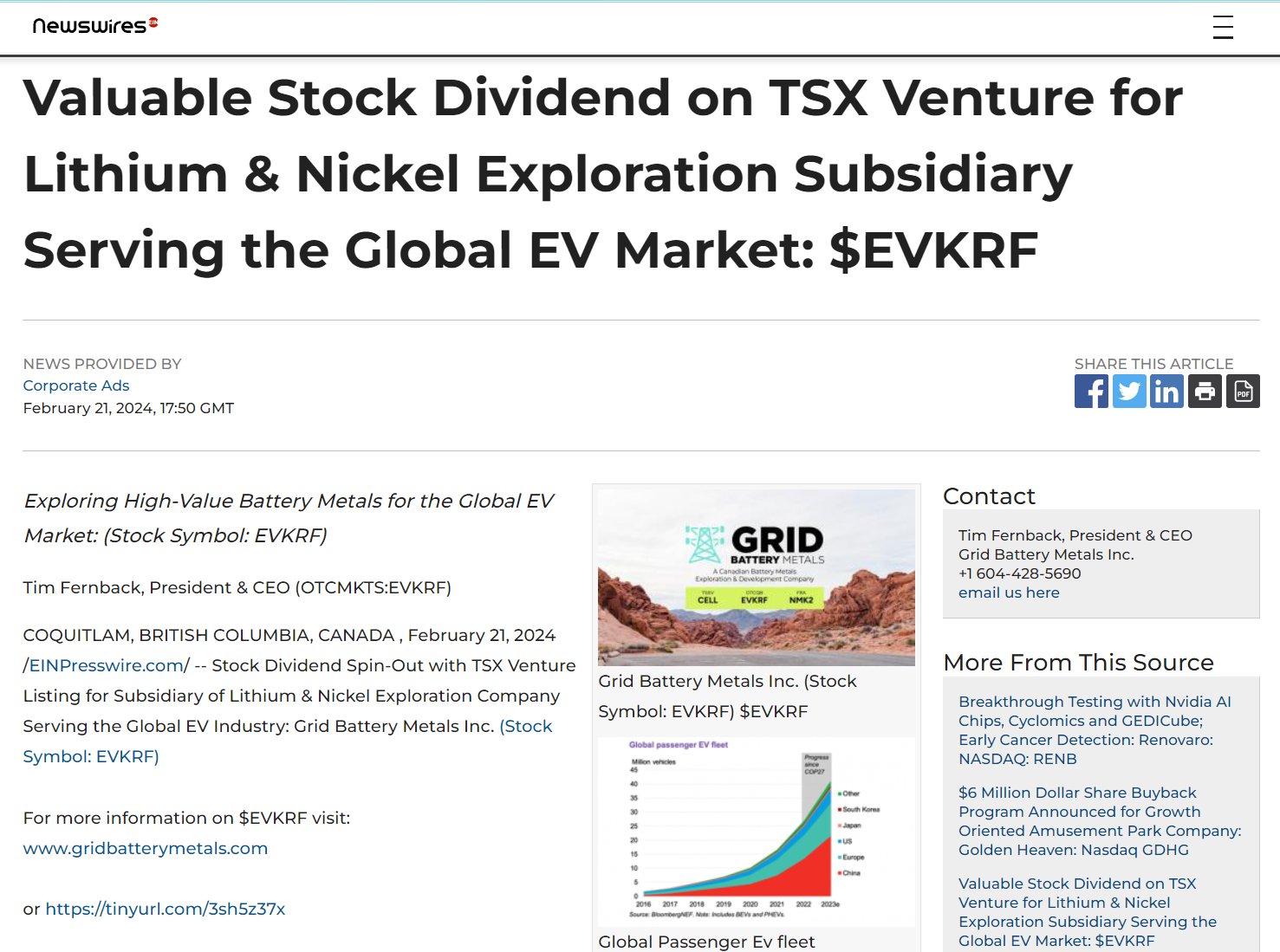 Ev tsx sale