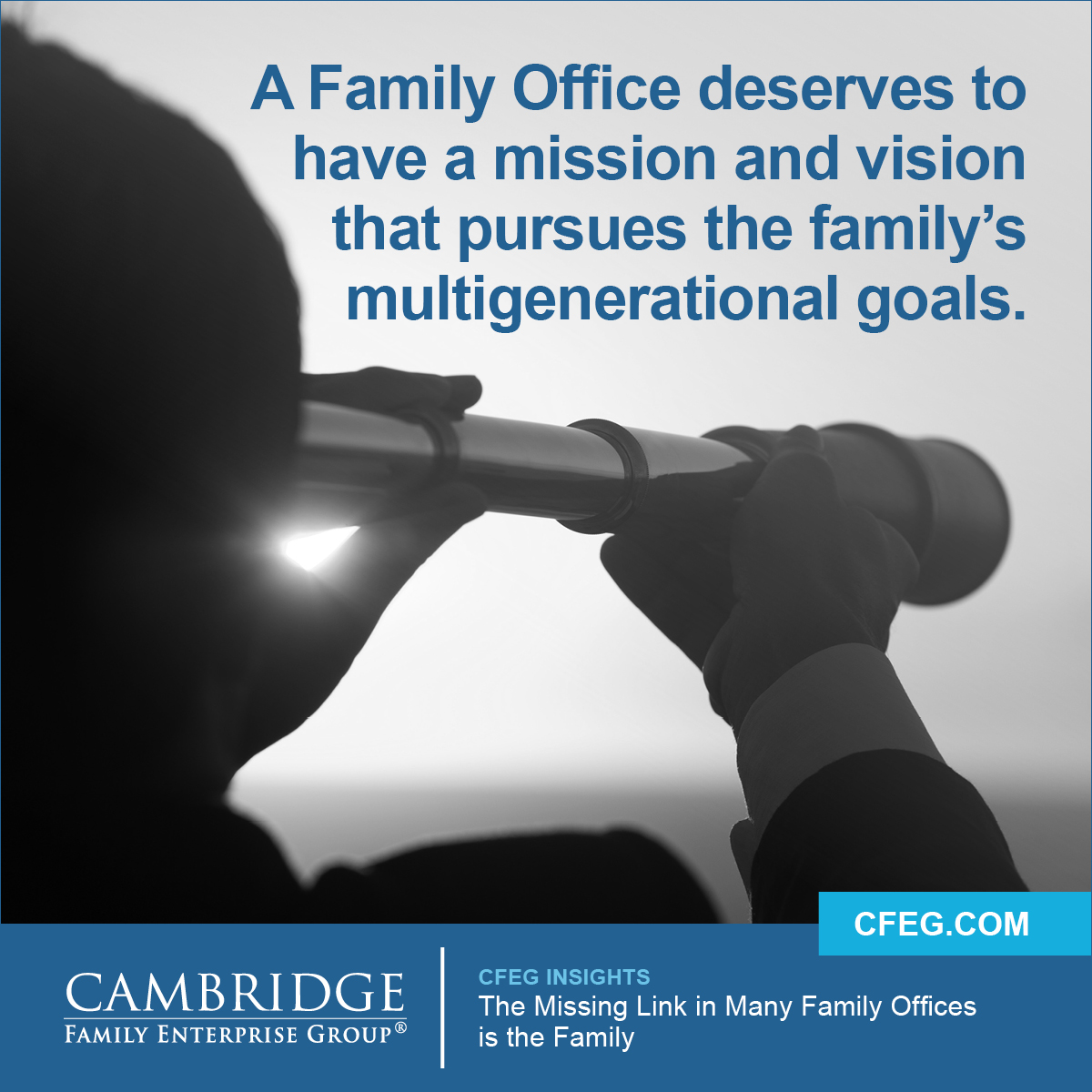 Family Offices are well positioned to break out of their traditional financial management role to centrally manage strategic activities for a family. But few Family Offices make this shift to more fully serve the family. 
cfeg.com/insights_resea…