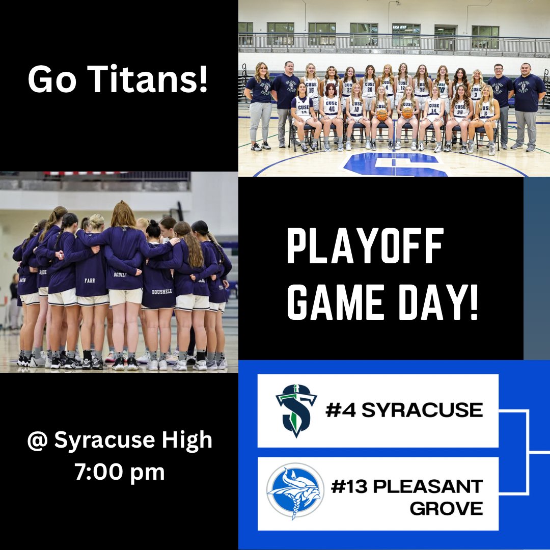 It’s a playoff game day! Our girls take on Pleasant Grove tonight at 7:00 pm in the second round of the 6A state tournament! Be sure to come out and support! #cusegirlsbball #playoffs