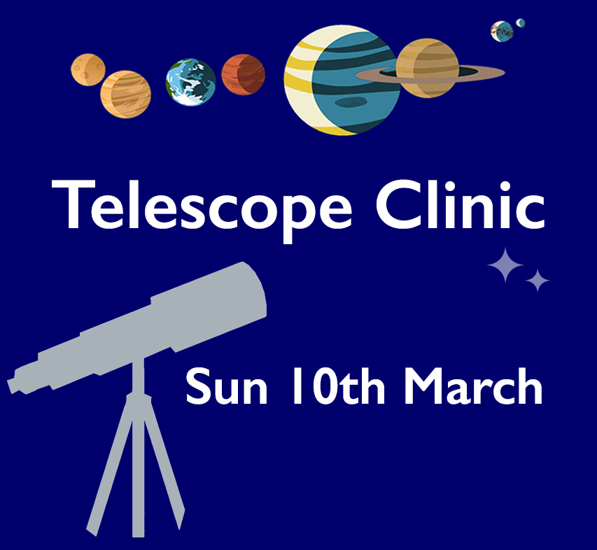 One day Telescope Clinic 3pm-9pm, 10th March Opportunity to learn how to use your own telescope Booking : bit.ly/3SN90cm #sciencecentre #astronomy #telescopes #adultlearning